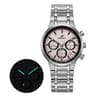 Gold Panda Dial Chronograph Watch For Men Sapphire Stainless Steel Quartz Sports Watch 6