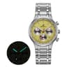 Gold Panda Dial Chronograph Watch For Men Sapphire Stainless Steel Quartz Sports Watch 9