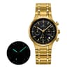Gold Panda Dial Chronograph Watch For Men Sapphire Stainless Steel Quartz Sports Watch 11
