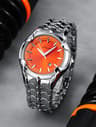 Bright Dial Claw Watch Unisex Silver Quartz Statement Wristwatch 5