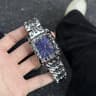 Demon Claw Square Quartz Watch For Men Retro Silver Black Statement Wristwatch 4