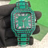 Iced Out Rectangle Quartz Watch For Men With Stainless Steel Band 3