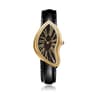 Diamond Dial Twisted Case Quartz Watch With Leather Strap 11