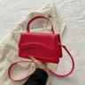 Womens TPU Shoulder Crossbody Bag With Solid Color Square Design 3