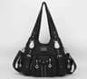 Large PU Leather Shoulder Handbag With Adjustable Strap And Zipper Closure 3