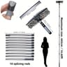 Window Cleaner With Extendable Pole Stainless Steel Window Squeegee 7