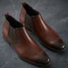 Mens Calf Leather Chelsea Boots British Riding Style Winter Ankle Boots 5