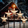 5PC Christmas Fawn Solar Stake Lights Waterproof Landscape Christmas Lights Pathway star