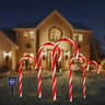 5PC Christmas Fawn Solar Stake Lights Waterproof Landscape Christmas Lights Pathway Crutches