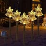 5PC Christmas Fawn Solar Stake Lights Waterproof Landscape Christmas Lights Pathway bell
