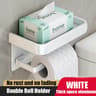 Premium Wall Mounted Aluminum Toilet Paper Holder With Shelf  Phone Storage Bathroom Organizer 7