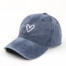 Women Denim Baseball Cap With Embroidered Heart Casual Y2K Sun Hat 8