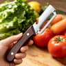 Premium Stainless Steel Vegetable Peeler With Non Slip Wooden Handle For Fruits  Potatoes 6