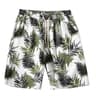 Tropical Leaf Print Mens Beach Swim Shorts 0