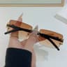 Rimless Geometric Leopard Sunglasses With Gradient UV Protection Lenses 6