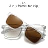 Magnetic Polarized Clip On Sunglasses With Interchangeable UV Protection Lenses 10