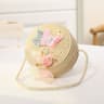 Kids Straw Bag With Lace Bow Lightweight Girls Crossbody Purse For Summer Beach Adventures 5