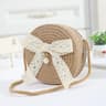 Kids Straw Bag With Lace Bow Lightweight Girls Crossbody Purse For Summer Beach Adventures 10