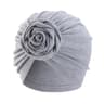 Elegant Muslim Turban Hat With Floral Waffle Cotton Wrap For Women Chemo Headwear 9