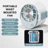 360 Portable Waist Fan USB Rechargeable Hands Free Wearable Cooling Fan For Work Travel  Outdoors 6