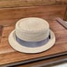French Vintage Straw Boater Hat With Black Ribbon Elegant Summer Sun Hat For Women  Men 3