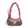 Lace Ribbon Womens Shoulder Bag Korean Style Underarm Commuter Handbag 7