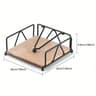 Modern Napkin Holder With Solid Wood Base Metal Tabletop Tissue Dispenser For Kitchen Dining  Outdo 6