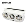 Solar  USB Car Cooling Fan Triple Head Air Circulation Vent Fan For Cars SUVs  Trucks 5