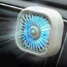 Portable Car Air Vent Fan USB Mini Cooling Fan With Colorful LED Lights  3 Speed Airflow 6