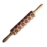 Christmas 3D Rolling Pin - Solid Maple Wood, Perfect for Holiday Baking, Great Gift for Bakers Unique Snowflakes