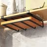 Under Cabinet Kitchen Hanging Organizer Rack With Hooks For Cutting Boards Paper Towels And Pot Cov 8