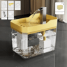 Automatic Cat Drinker Fountain Recirculating Filtering Water Dispenser with Transparent Design  An