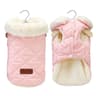 VVyMWinterPetJacketClothesSuperWarmSmallDogsClothingWithFurCollarCottonPetOutfitsFren