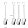 PNh04pcsSetStainlessSteelShovelPointSpoonsCoffeeTeaSpoonIceCreamDessertTipScoopsCutle