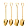 m2ma4pcsSetStainlessSteelShovelPointSpoonsCoffeeTeaSpoonIceCreamDessertTipScoopsCutle