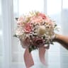 Wedding Bouquet Silk Artificial Peony Roses Bride Holding Flowers Mariage Bouquet Wedding Accessori 8