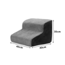 Washable Non Slip Memory Foam Dog Ramp  Pet Stairs For Easy Access 3