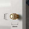 Luxury Crystal Cabinet Knob Single Hole Diamond Drawer Pull for Wardrobe and Cabinet Doors