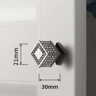 Luxury Crystal Cabinet Knob Single Hole Diamond Drawer Pull for Wardrobe and Cabinet Doors