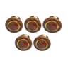 Modern Wood Grain Cabinet Knobs Pack Round Single Hole Drawer Pulls 7
