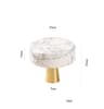 Marble Cabinet Knob White Stone Brass Drawer Pull 5