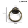 Vintage Ring Pull Cabinet Drawer Knobs Set Antique Brass Jewelry Box Handles 5