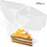 Premium Triangle Cake Slice Boxes Clear Plastic Cake Slice Containers 6