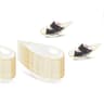Premium Tear Drop Mini Appetizer Plates  Reusable Plastic Tasting Spoons Set 9