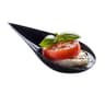 Premium Tear Drop Mini Appetizer Plates  Reusable Plastic Tasting Spoons Set 8