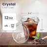 Clear Plastic Cups With Strawless Lids For Iced Coffee Juice And Smoothies 5