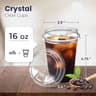 Clear Plastic Cups With Strawless Lids For Iced Coffee Juice And Smoothies 6