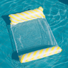Foldable Inflatable Pool Float Chair With Striped Net Backrest 7