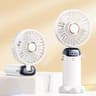 Portable Neck Fan With LED Display 5 Speed Handheld Desk Cooling Fan 7