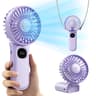 Foldable Handheld Fan With LED Display 3000mAh Portable Rechargeable Mini Fan 7